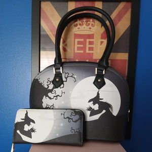 Witchy handbag with matching wallet